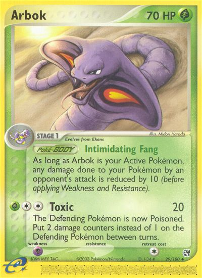 Arbok (29/100) [EX: Sandstorm] 