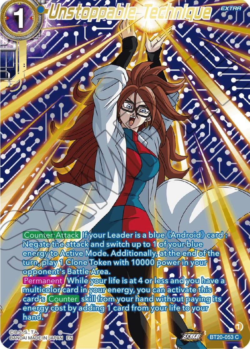 Unstoppable Technique (Gold-Stamped) (BT20-053) [Power Absorbed] 