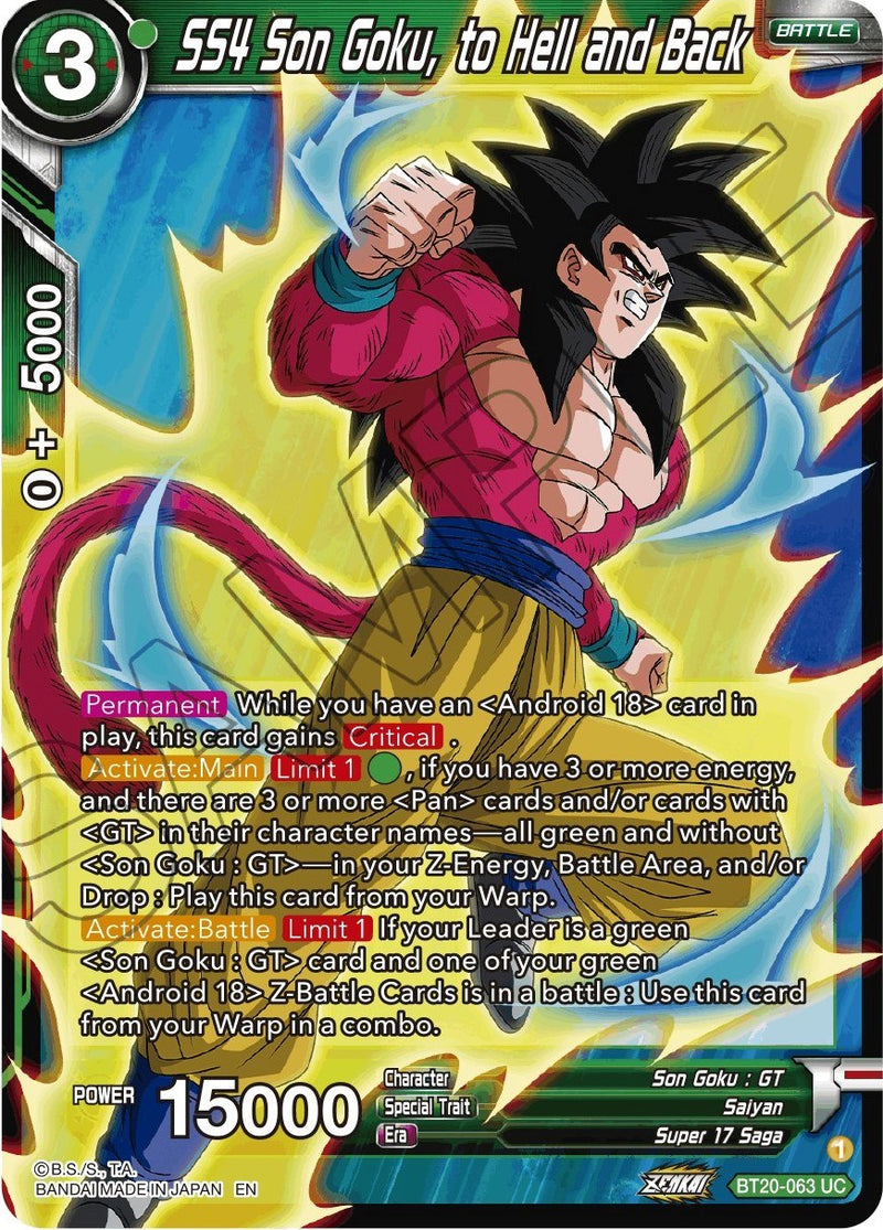 SS4 Son Goku, to Hell and Back (BT20-063) [Power Absorbed] 
