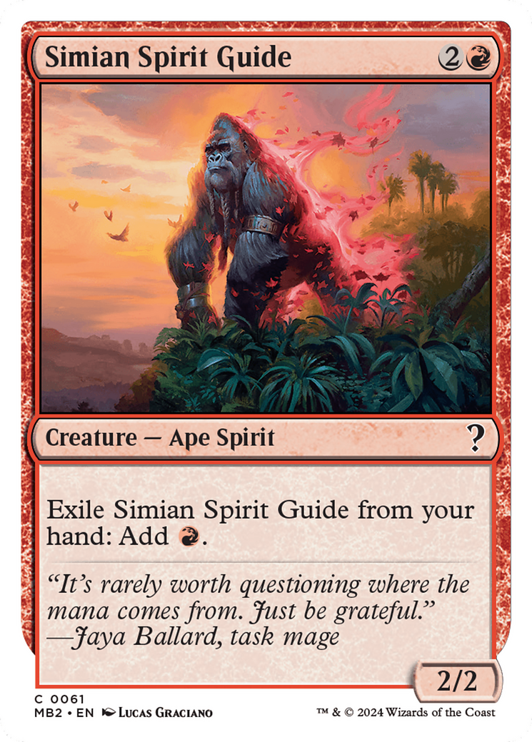 Simian Spirit Guide (White Border) [Mystery Booster 2] 