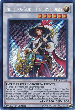 Virgil, Rock Star of the Burning Abyss [MP15-EN187] Secret Rare 