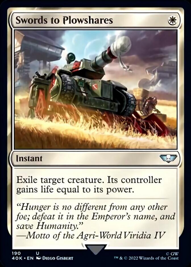 Swords to Plowshares (Surge Foil) [Warhammer 40,000] 