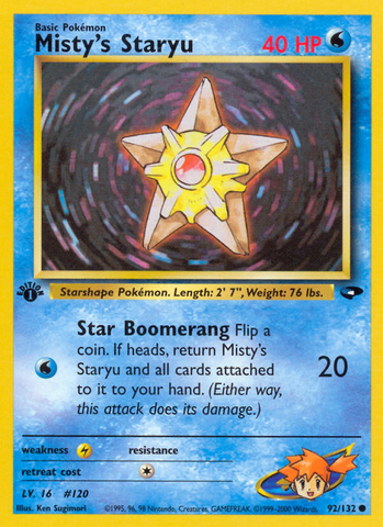 Misty's Staryu (92/132) [Gym Challenge 1st Edition] 