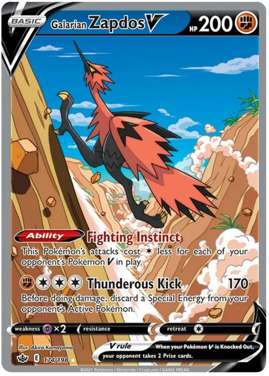 Galarian Zapdos V (174/198) [Sword & Shield: Chilling Reign]