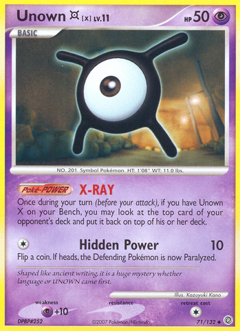 Unown X (71/132) [Diamond &amp; Pearl: Secret Wonders] 