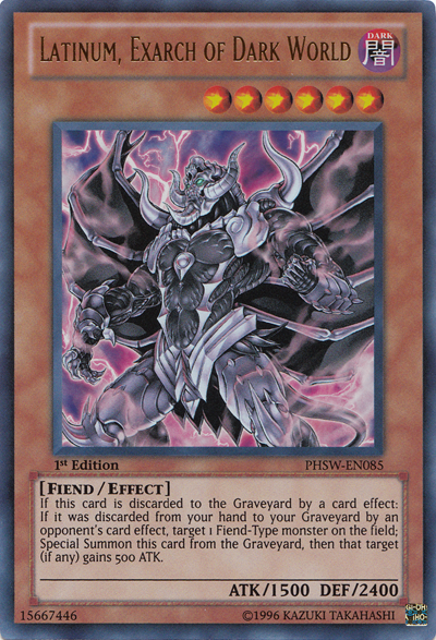 Latinum, Exarch of Dark World [PHSW-EN085] Ultra Rare 