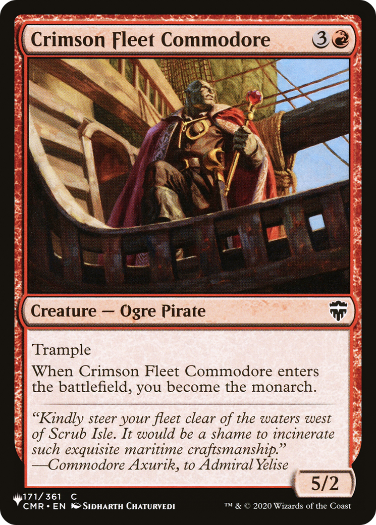Crimson Fleet Commodore [The List Reprints] 