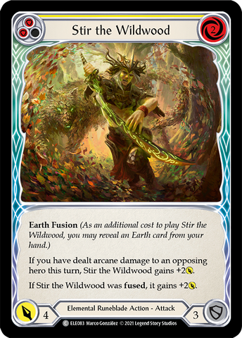 Stir the Wildwood (Yellow) [ELE083] (Tales of Aria) 1st Edition Rainbow Foil 
