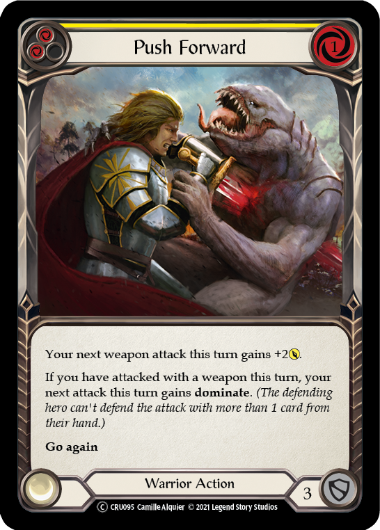 Push Forward (Yellow) [U-CRU095] (Crucible of War Unlimited) Unlimited Rainbow Foil 
