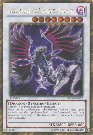 Blackfeather Darkrage Dragon [PGLD-EN017] Gold Secret Rare 