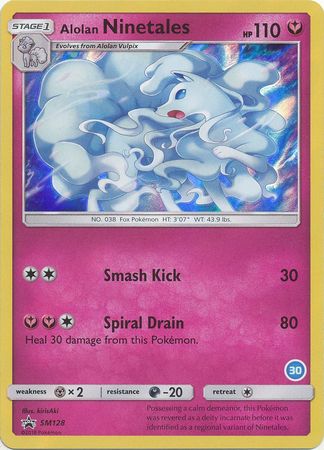 Alolan Ninetales (SM128) (Exclusive Deck #30) [Sun &amp; Moon: Trainer Kit - Alolan Ninetales] 