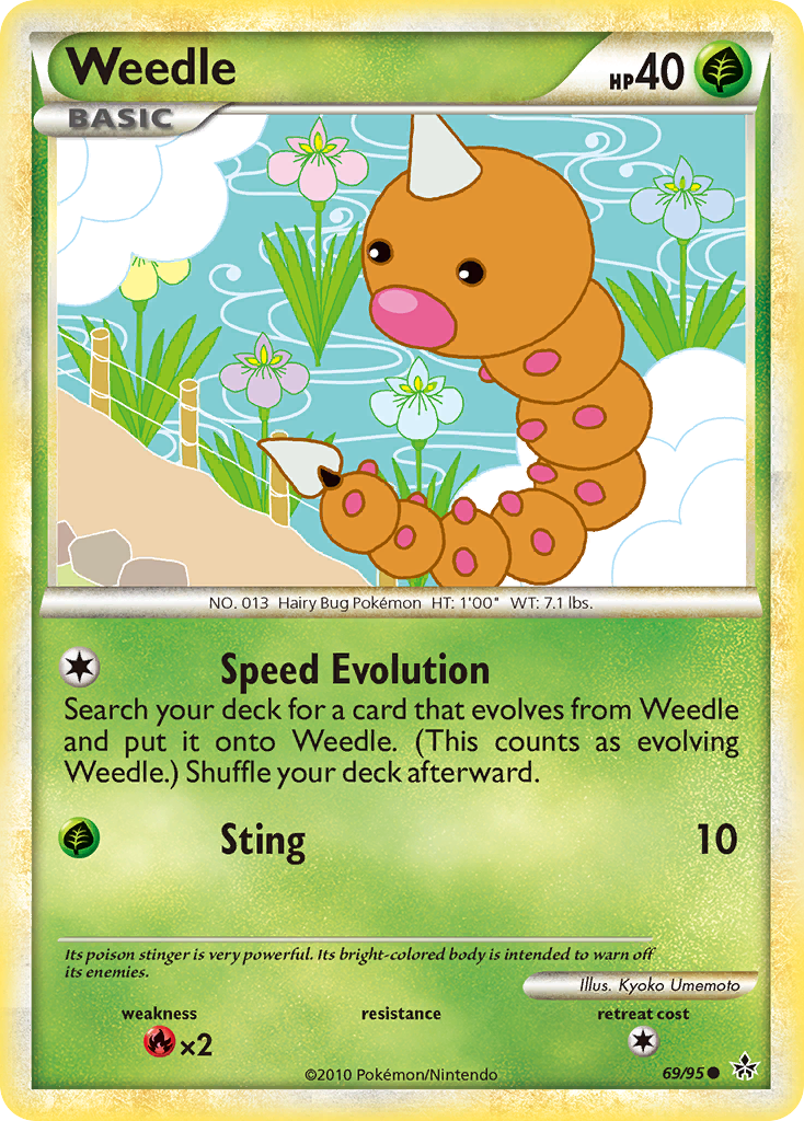 Weedle (69/95) [HeartGold &amp; SoulSilver: Unleashed] 