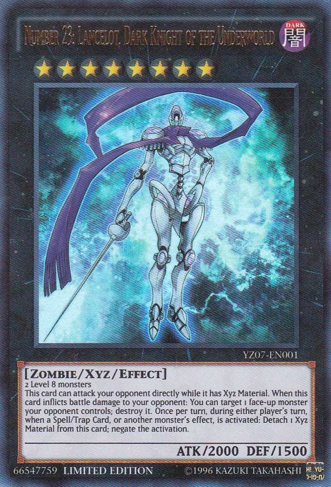 Number 23: Lancelot, Dark Knight of the Underworld [YZ07-EN001] Ultra Rare 