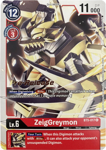 ZeigGreymon [BT5-017] [Battle of Omni Pre-Release Promos] 