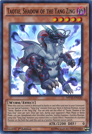 Taotie, Shadow of the Yang Zing [MP15-EN150] Super Rare 