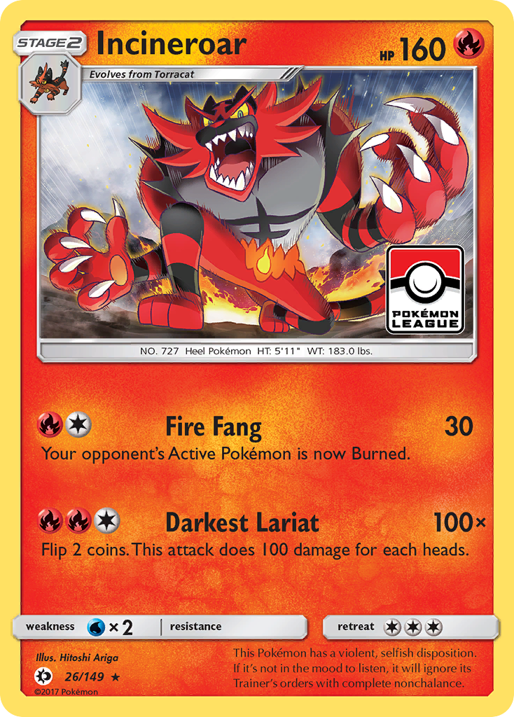 Incineroar (26/149) [Sun &amp; Moon: Base Set] 