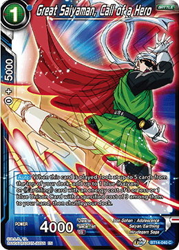 Great Saiyaman, Call of a Hero (BT14-040) [Cross Spirits] 