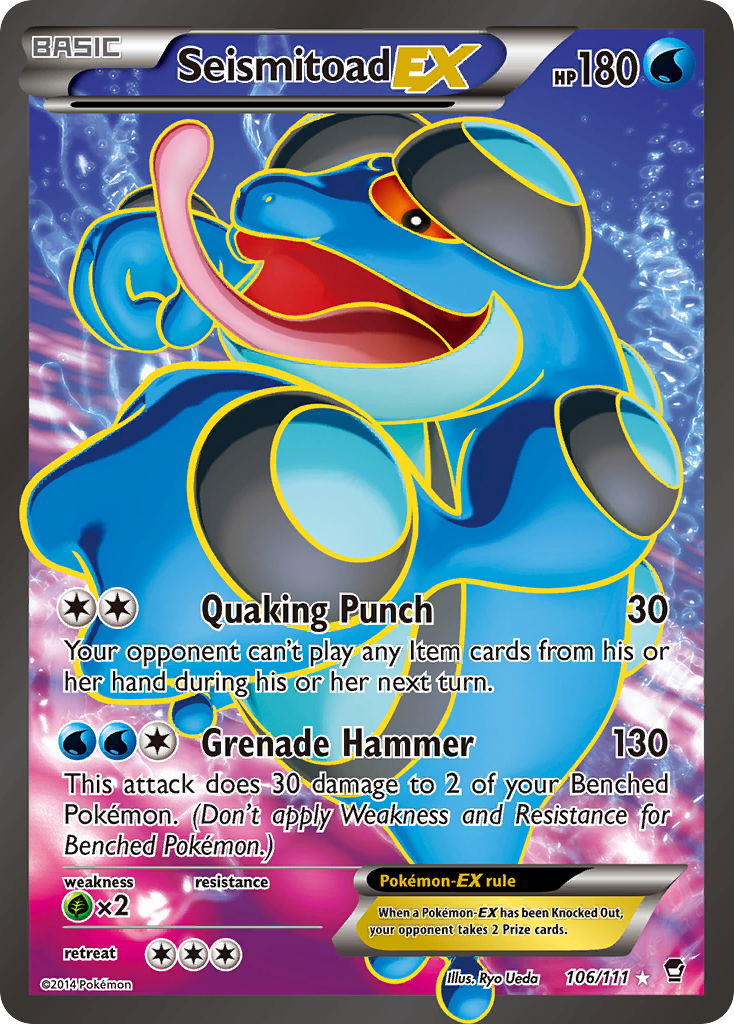 Seismitoad EX (106/111) [XY: Furious Fists] 