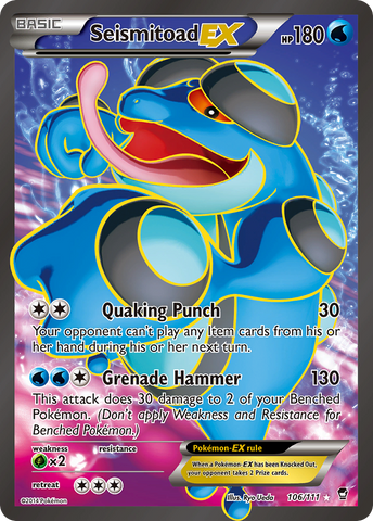 Seismitoad EX (106/111) [XY: Furious Fists] 