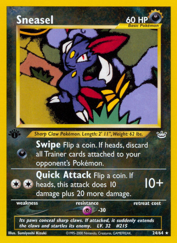 Sneasel (24/64) [Neo Revelation 1st Edition] 