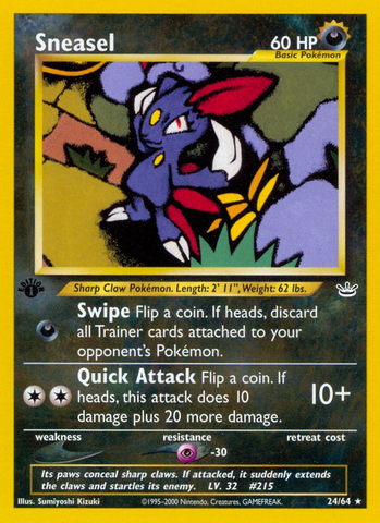 Sneasel (24/64) [Neo Revelation 1st Edition] 
