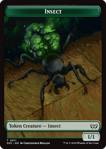 Insect (0011) // Shapeshifter Double-Sided Token [Duskmourn: House of Horror Commander Tokens] 