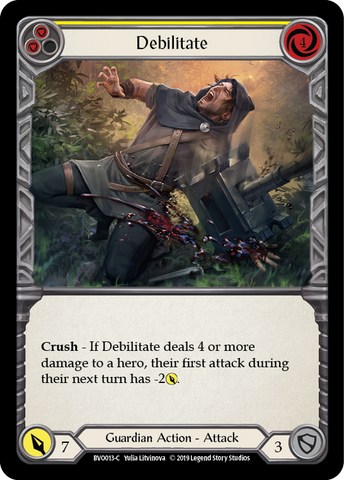 Debilitate (Yellow) [BVO013-C] (Bravo Hero Deck) 1st Edition Normal 