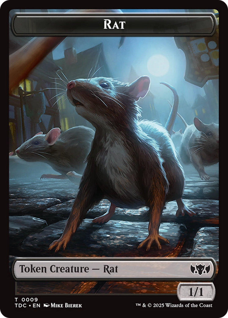 Human // Rat Double-Sided Token [Tarkir: Dragonstorm Commander Tokens] 