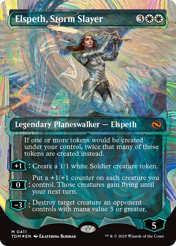 Elspeth, Storm Slayer (Showcase) (Halo Foil) [Tarkir: Dragonstorm] 