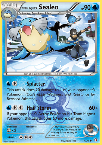 Team Aqua's Sealeo (4/34) [XY: Double Crisis] 