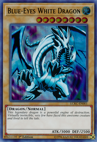 Blue-Eyes White Dragon (Version 1) [LCKC-EN001] Ultra Rare 
