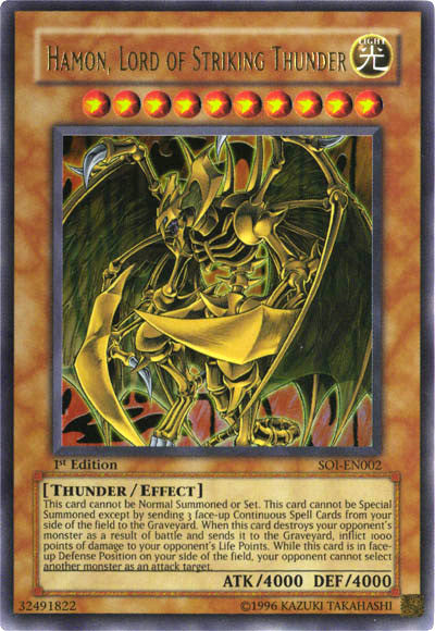 Hamon, Lord of Striking Thunder [SOI-EN002] Ultra Rare 