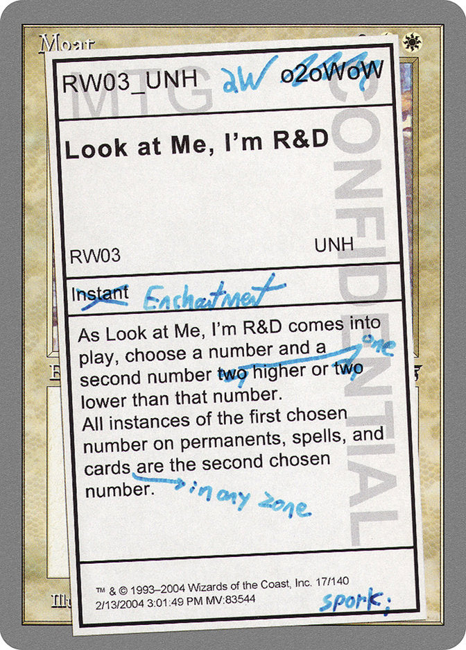 Look at Me, I'm R&amp;D [Unhinged] 