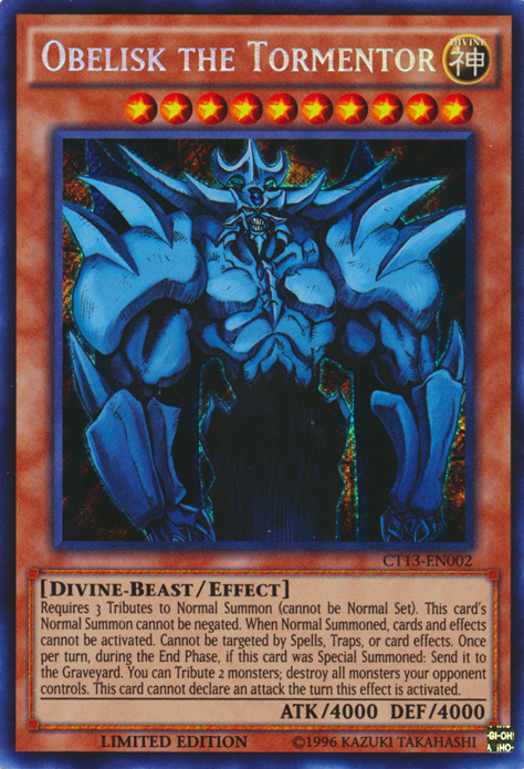 Obelisk the Tormentor [CT13-EN002] Secret Rare 