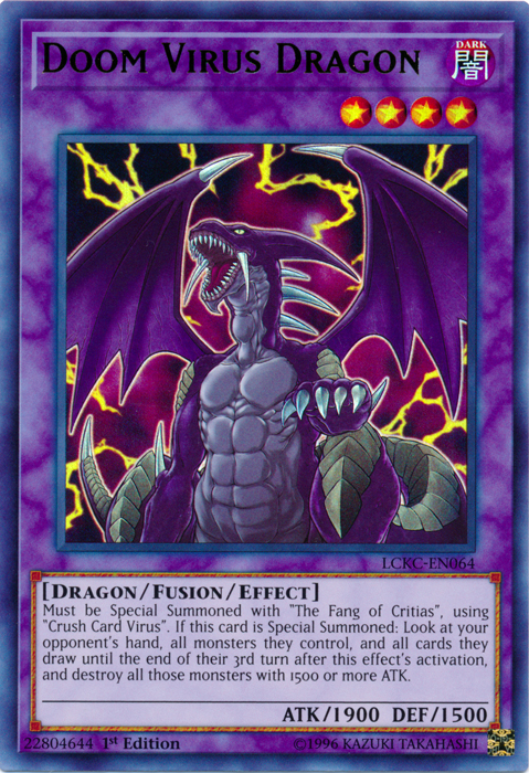 Doom Virus Dragon [LCKC-EN064] Ultra Rare 
