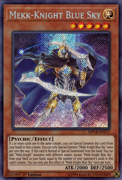 Mekk-Knight Blue Sky [MP18-EN177] Secret Rare 
