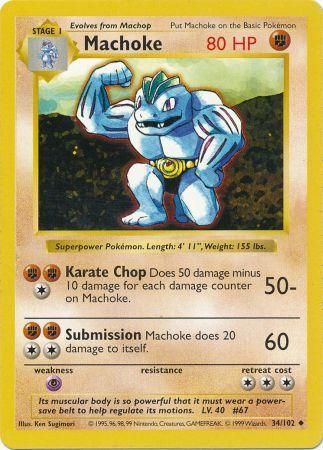 Machoke (34/102) [Base Set Shadowless Unlimited] 