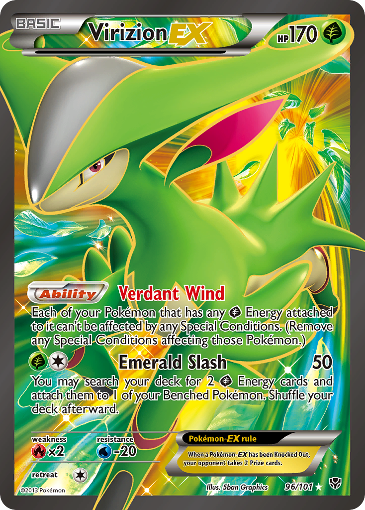 Virizion EX (96/101) [Black &amp; White: Plasma Blast] 
