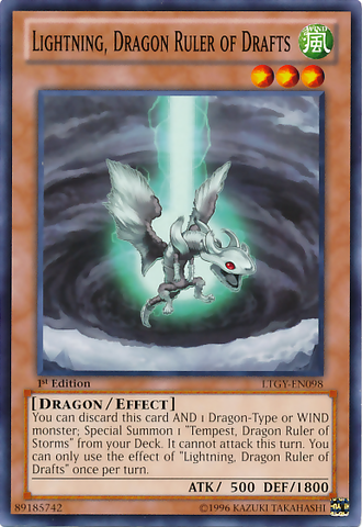 Lightning, Dragon Ruler of Drafts [LTGY-EN098] Common 