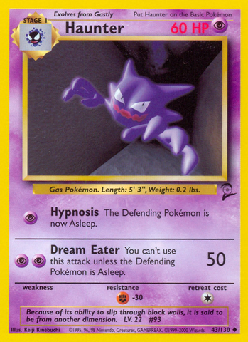 Haunter (43/130) [Base Set 2] 