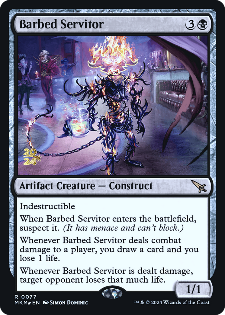 Barbed Servitor [Murders at Karlov Manor Prerelease Promos] 