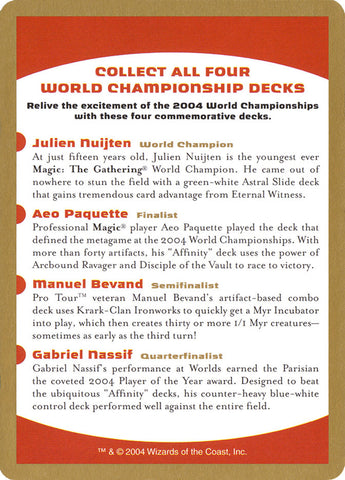 2004 World Championships Ad [World Championship Decks 2004] 