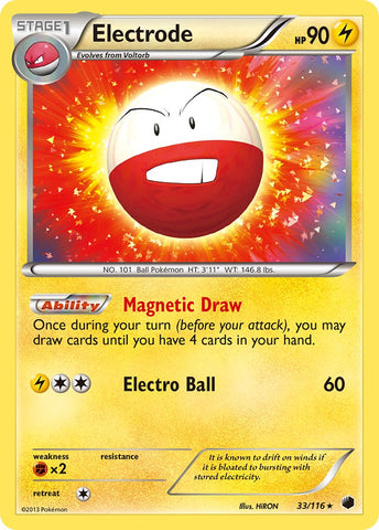 Electrode (33/116) (Theme Deck Exclusive) [Black &amp; White: Plasma Freeze] 