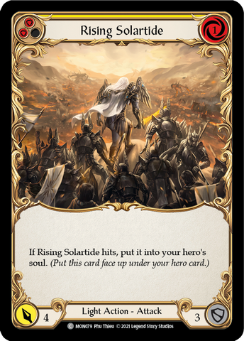 Rising Solartide (Yellow) [MON079-RF] (Monarch) 1st Edition Rainbow Foil 