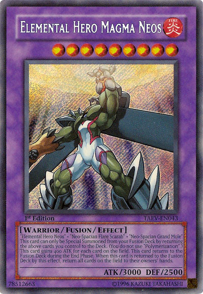 Elemental Hero Magma Neos [TAEV-EN043] Secret Rare 