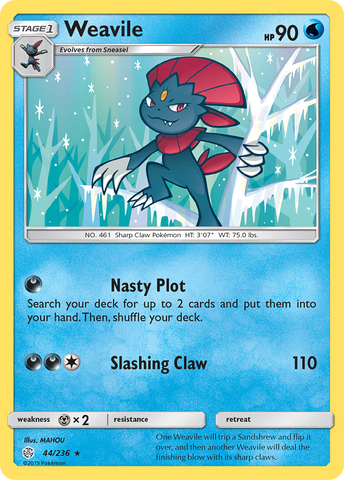 Weavile (44/236) [Sun &amp; Moon: Cosmic Eclipse] 