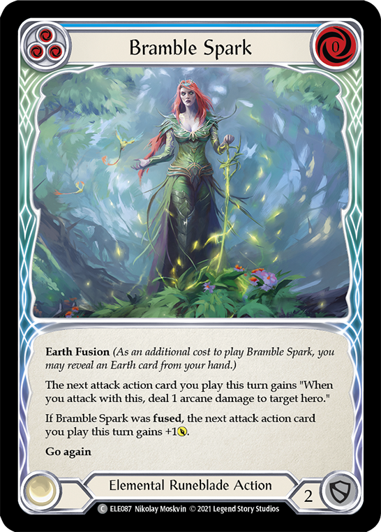 Bramble Spark (Blue) [ELE087] (Tales of Aria) 1st Edition Rainbow Foil 
