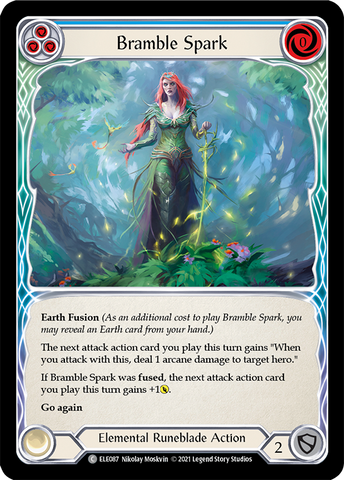Bramble Spark (Blue) [ELE087] (Tales of Aria) 1st Edition Rainbow Foil 