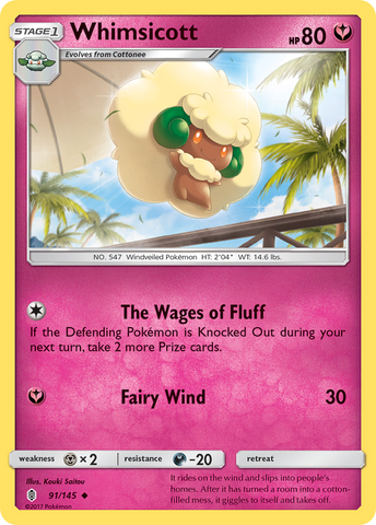 Whimsicott (91/145) [Sun &amp; Moon: Guardians Rising] 