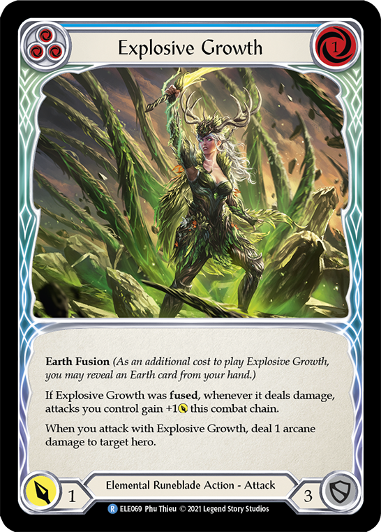 Explosive Growth (Blue) [ELE069] (Tales of Aria) 1st Edition Normal 